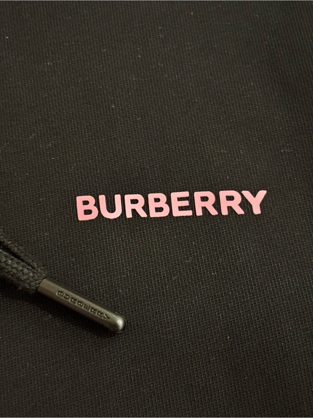 Burberry Men’s Black Hooded Sweatshirt with Small Logo and Large Back Design - Picture 2 of 4
